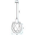 Závěsná lampa La Belle XII měděná