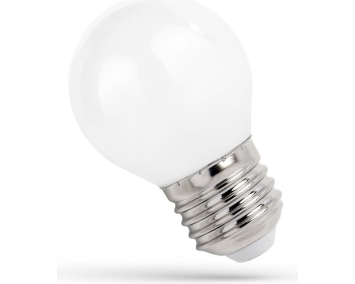 LED žárovka KOULE 1W E27 COG MILKY teplá bílá