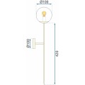 Nástěnná lampa 52CM APP578-1W zlatá