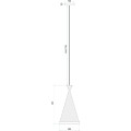 Závěsná lampa La Belle Boho II černá/hnědá