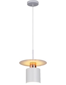 Závěsná lampa Hilena bílá/růžové zlato