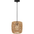 Závěsná lampa La Belle Boho V černá/hnědá