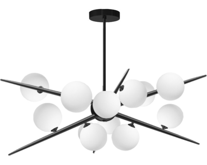 Závěsná lampa La Belle XXXVIII bílá/černá