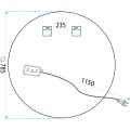 Kulaté dotykové zrcadlo s LED osvětlením SCIENCE 80 cm