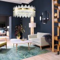 Závěsný LED křišťálový lustr APP1515-CP60 zlatý