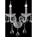 Křišťálová nástěnná lampa 300757 stříbrná