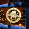 LED světelná ozdoba na okno JINGLE BELLS II kruhová bílá