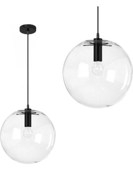 Stropní svítidlo Lassi Black 30 cm transparentní