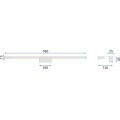 Koupelnové svítidlo 15W 68,5CM APP370-1W stříbrné