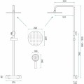 Sprchový set s termostatem Rea Parot zlatý - ruční a dešťová sprcha