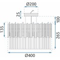 Závěsný křišťálový lustr APP1481-1C stříbrný
