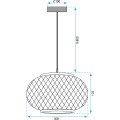 Závěsná lampa La Belle Boho III černá/hnědá