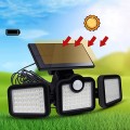 Nástěnná solární LED lampa Faros černá