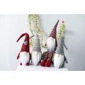 Vánoční skřítek ELF 025 - 60 cm šedý/červený