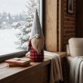 Vánoční skřítek ELF 055 - 40 cm šedý/červený