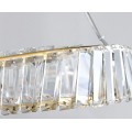 Křišťálový závěsný LED lustr APP1201-CP 50 cm zlatý/neutrální bílá