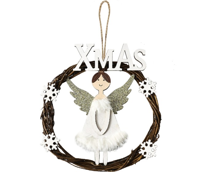 Vánoční věnec ANGEL 16 cm