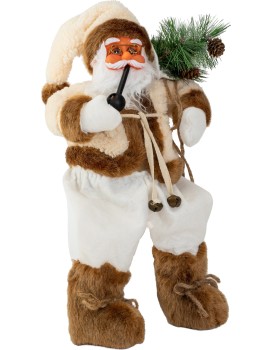 Figurka Santa Clause Mikolaj 44 cm bílá