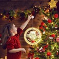 LED světelná ozdoba na okno JINGLE BELLS II kruhová bílá