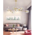 Visací stropní svítidlo Kule 7 Ramion APP507-7C zlaté