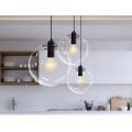 Stropní svítidlo Lassi Black 20 cm transparentní