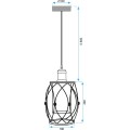 Závěsná lampa La Belle XI měděná