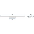 Koupelnové svítidlo 80CM APP841-1W stříbrné
