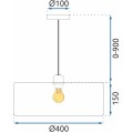 Závěsná lampa LA BELLE III stříbrná