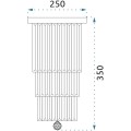 Křišťálové stropní svítidlo APP787-3C stříbrné