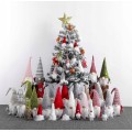 Vánoční skřítek ELF 019 - 50 cm červený/šedý