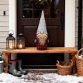 Vánoční skřítek ELF 055 - 50 cm červeno-šedý