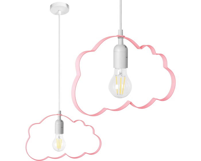 Stropní svítidlo TooLight Cloudie světle růžová