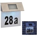LED solární lampa nad číslem domu Polux