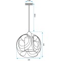 Závěsná lampa La Belle X černá/zlatá