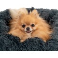 Kulatý pelíšek pro psy a kočky Plush vel. XL 120 cm tmavě šedý