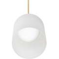 Závěsná lampa La Belle XVIII bílá/zlatá