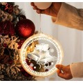 LED světelná ozdoba na okno JINGLE BELLS II kruhová bílá