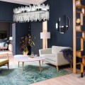 Závěsný LED křišťálový lustr APP1514-CP80 stříbrný/neutrální bílá