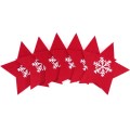 Vánoční obal na příbor Red Star 6 ks červený