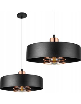 Závěsná lampa La Belle XXXV černá/zlatá