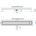 Lineární odtokový žlab Rea Neox Pro 80 cm černý