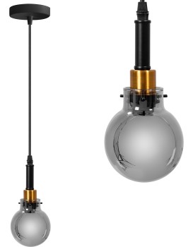 Závěsná lampa La Belle IX černá/zlatá