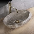 Keramické umyvadlo na desku Rea Roxy B Stone NATURE 48,7x30,7 cm - šedé