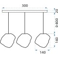Stropní svítidlo APP320 - imitace ledu