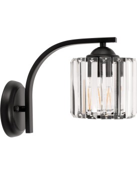 Nástěnná lampa Bodil APP-512 1W černá/krystal