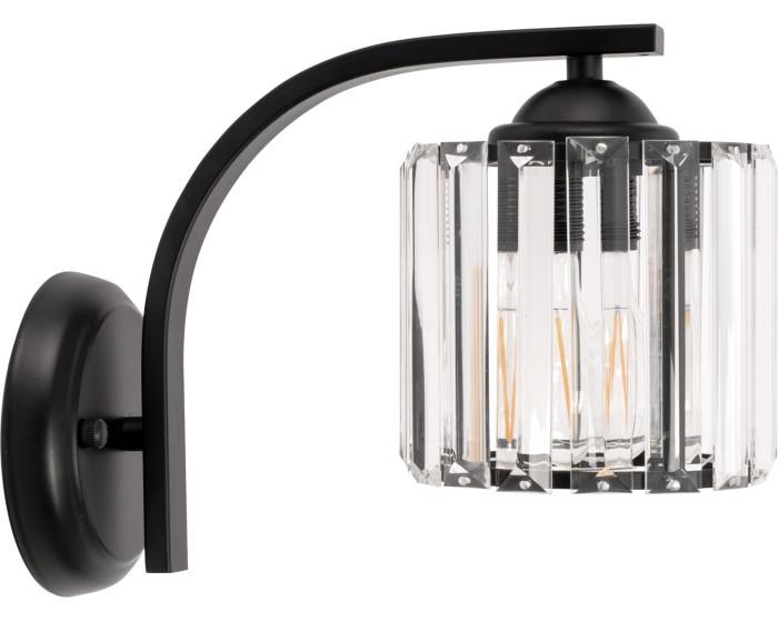 Nástěnná lampa Bodil APP-512 1W černá/krystal