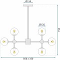 Stropní svítidlo APP269-8C černé