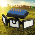 Nástěnná solární LED lampa Vrena černá