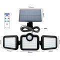Nástěnná solární LED lampa Faros černá