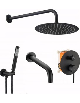 Sprchový/vanový set pod omítku Rea Lungo černý